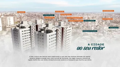 Apartamento para Venda, Belo Horizonte / MG, bairro São Lucas, 2 dormitórios, sendo 1 suíte, 2 banheiros, 1 vaga de gara