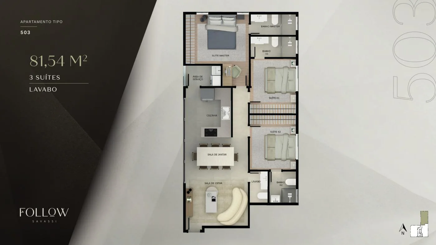 Apartamento para Venda, Belo Horizonte / MG, bairro Savassi, área construída 48,97 m²