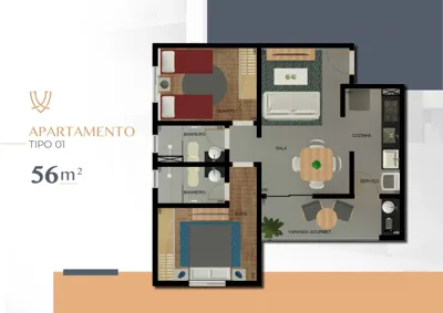 Apartamento com Área Privativa para Venda, Belo Horizonte / MG, bairro Castelo, 2 dormitórios, sendo 1 suíte, 2 banheiro