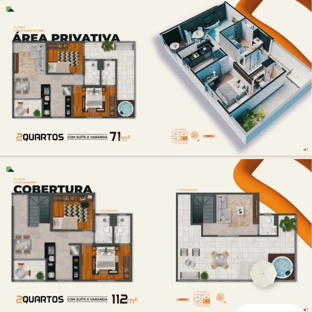 Apartamento com Área Privativa para Venda, Belo Horizonte / MG, bairro Dom Cabral, 2 dormitórios, sendo 1 suíte, 2 banheir