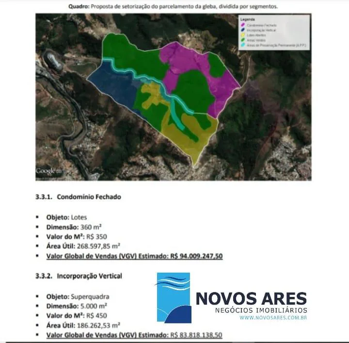 Área para Loteamento para Venda, Sabará / MG, bairro Sobradinho, terreno 203.000 Hectares